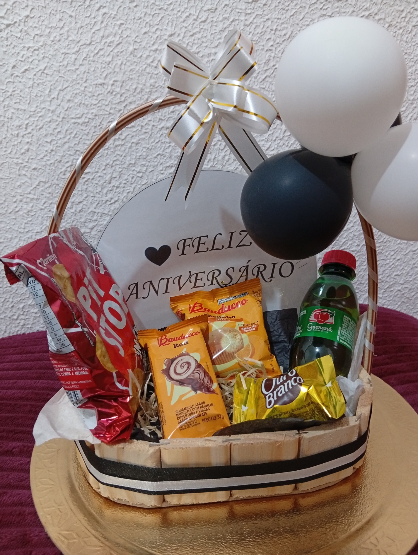 Cesta feliz aniversário